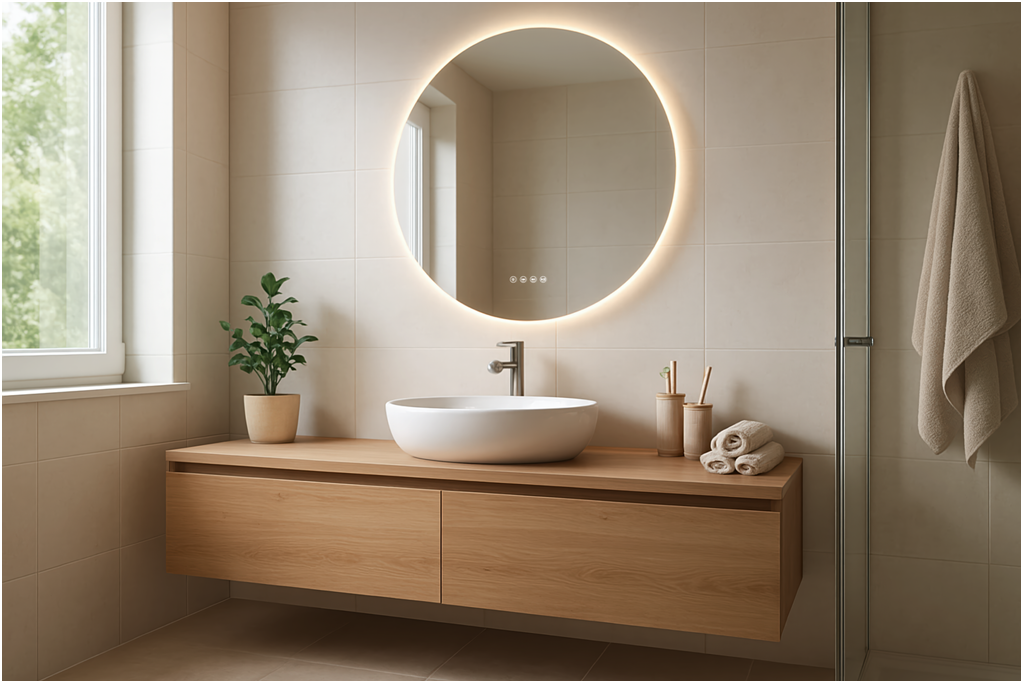Eclipse Round LED Mirror